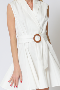 Sleeveless Belted Mini Dress