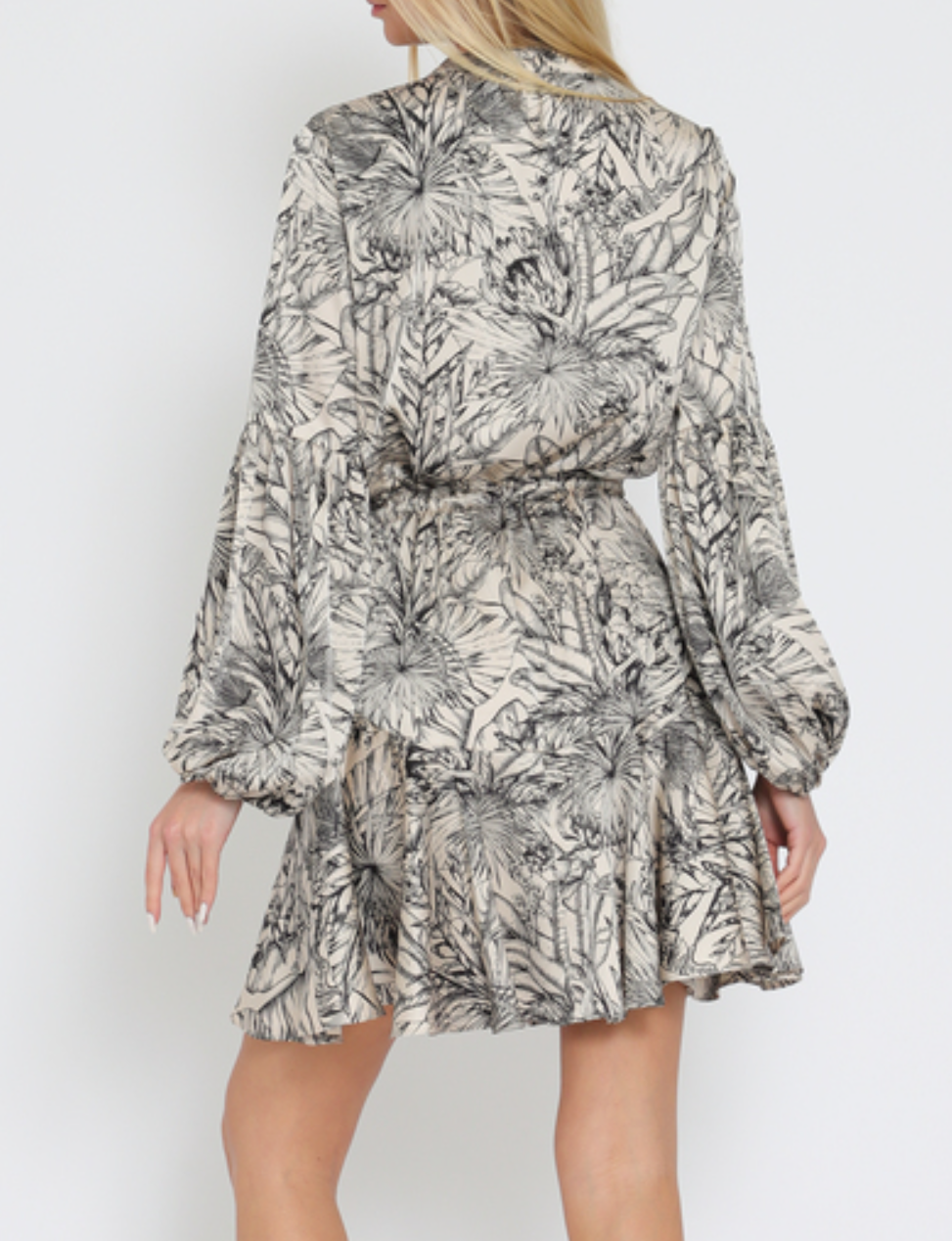 Long Sleeve Button-Down Mini Dress