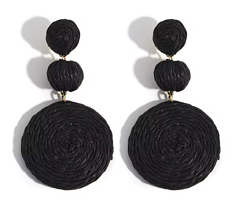 Boho Round Drop Handmade Earrings