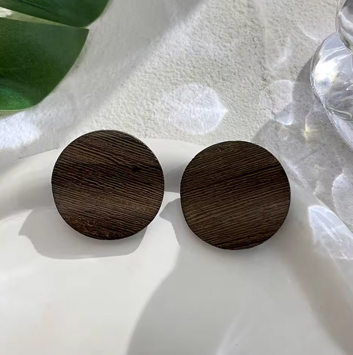 Bohemian Heart Rattan Knit Acrylic Drop Earrings