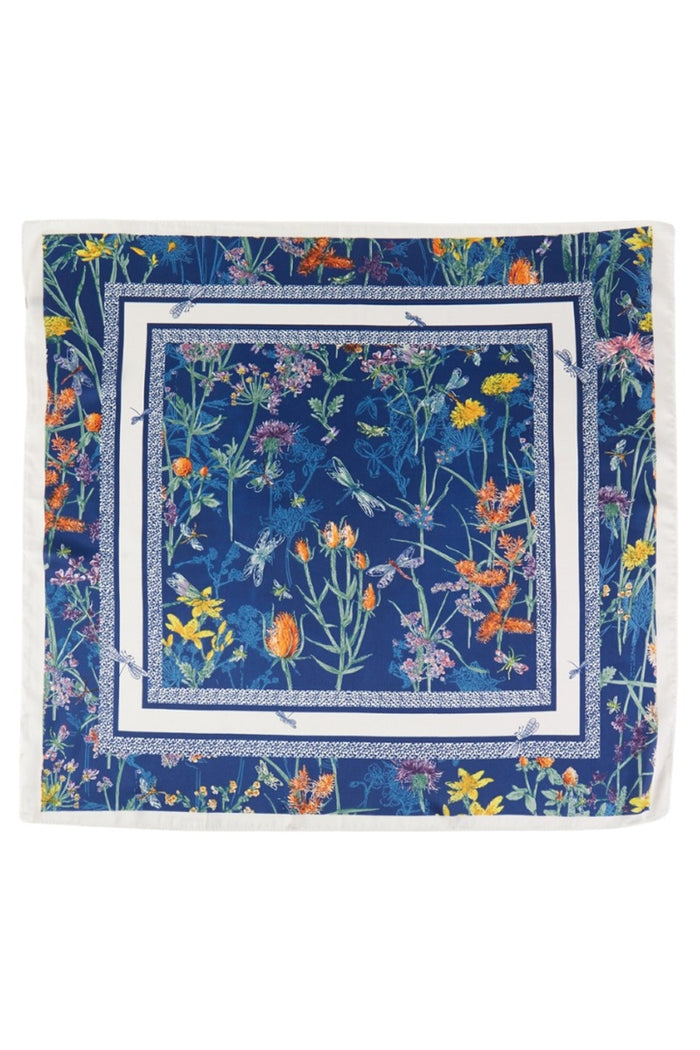 Square Flower Print Scarf