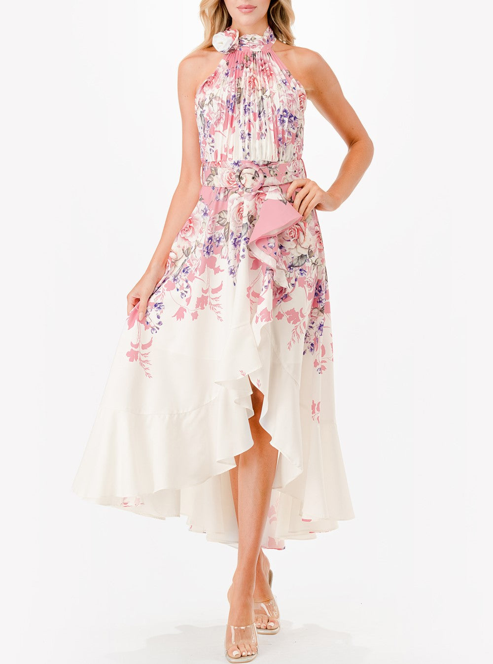 Lumignon Riobon border nermaid dress ピンク Lumignon Riobon border nermaid dress ピンク