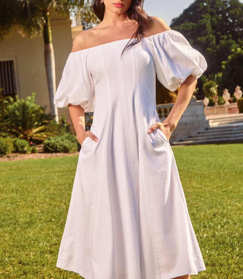 Off The Shoulder Midi Dress