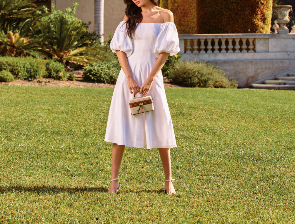 Off The Shoulder Midi Dress Large / White Off The Shoulder Midi Dress Large / White