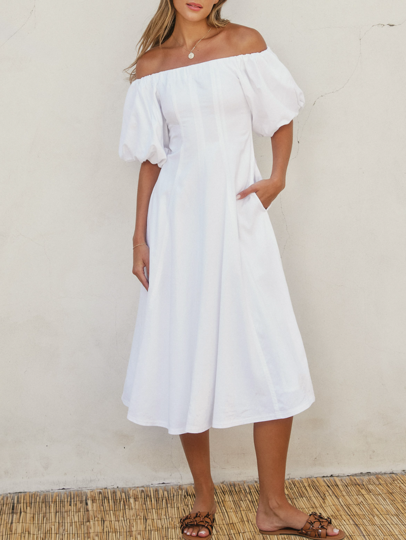 Off The Shoulder Midi Dress