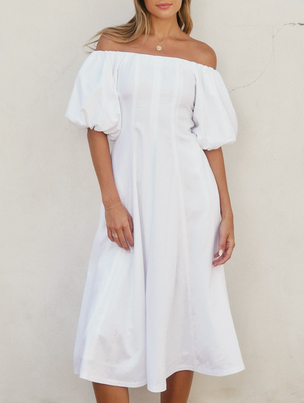 Off The Shoulder Midi Dress
