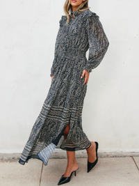 Playbook Ruffled Shoulder Maxi Dress