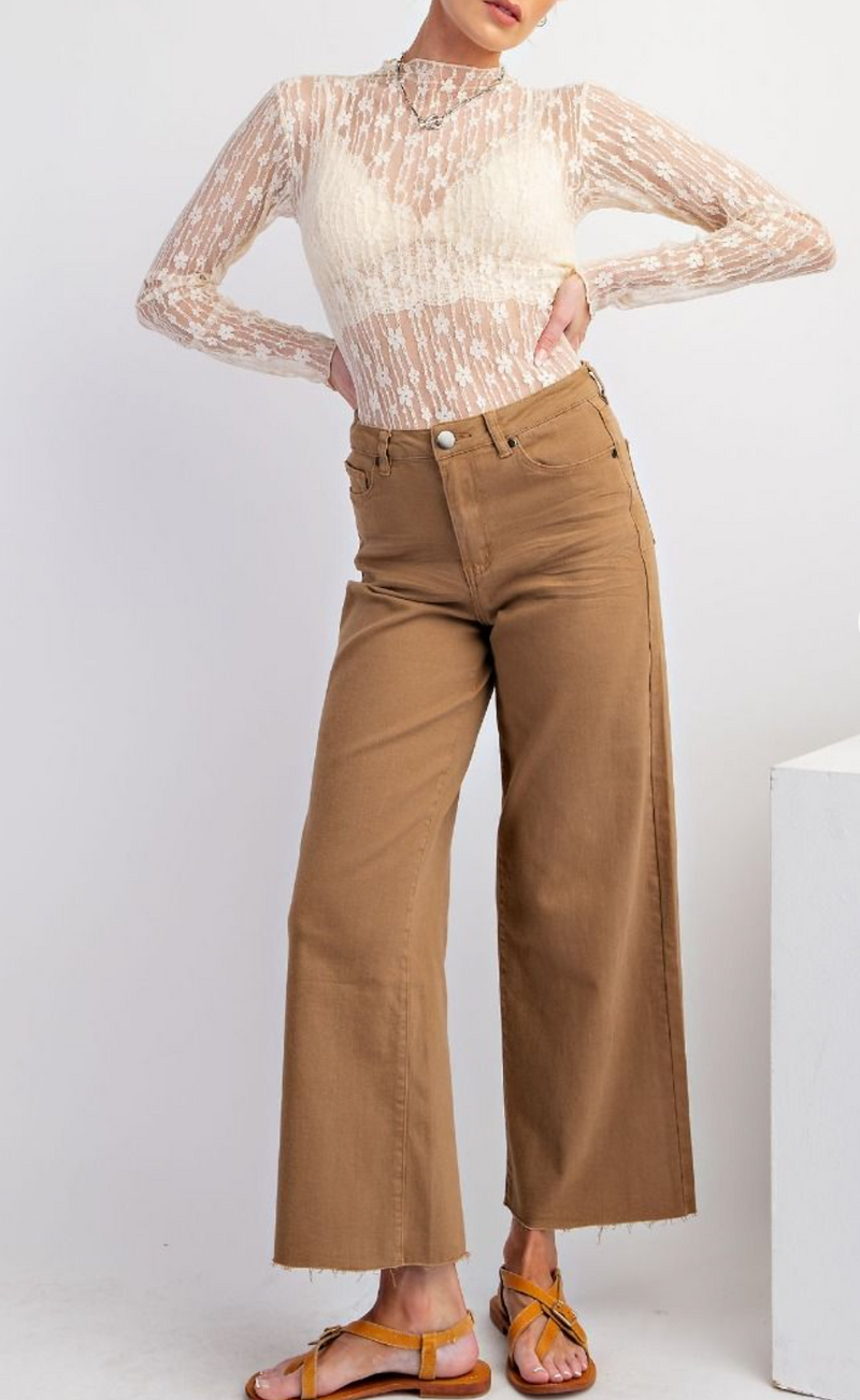 Soft Stretch High-Waisted Twill Pants