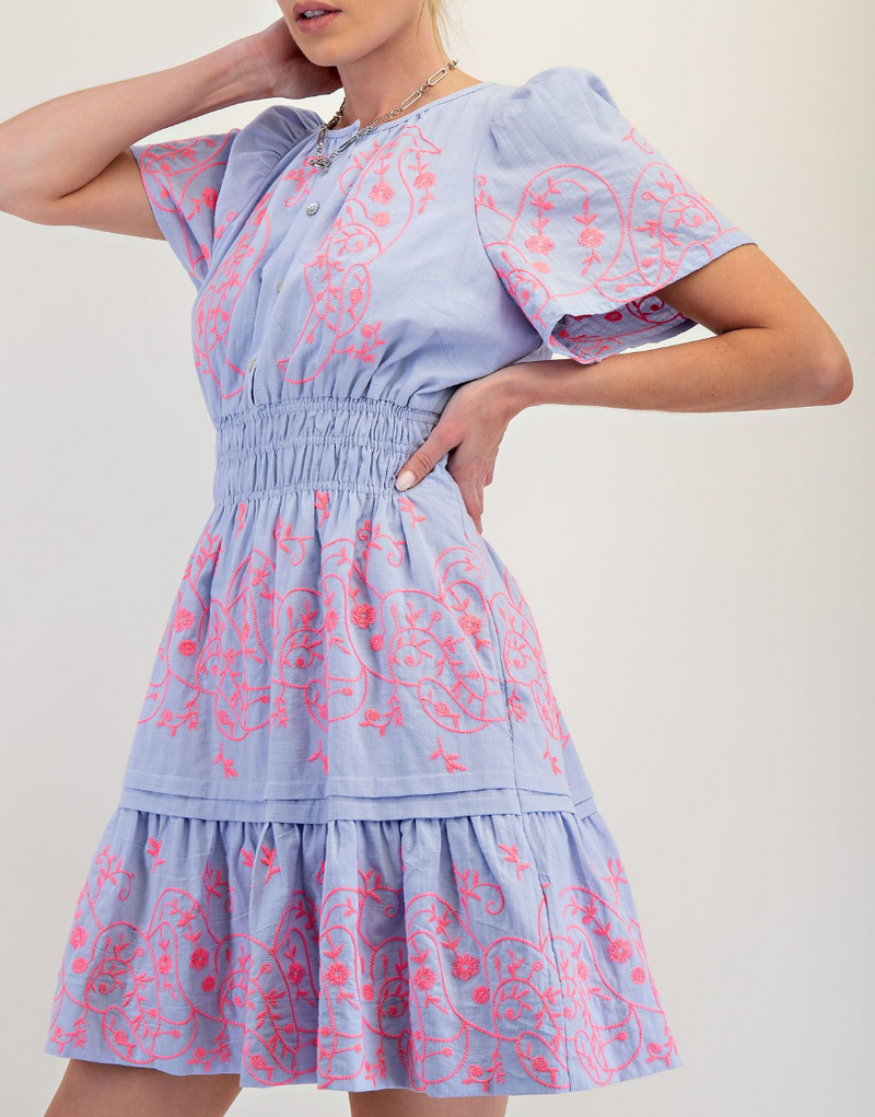 Embroidery Detailed Cotton Dress