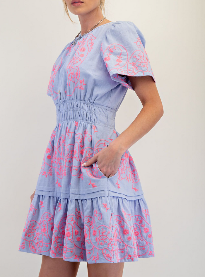 Embroidery Detailed Cotton Dress