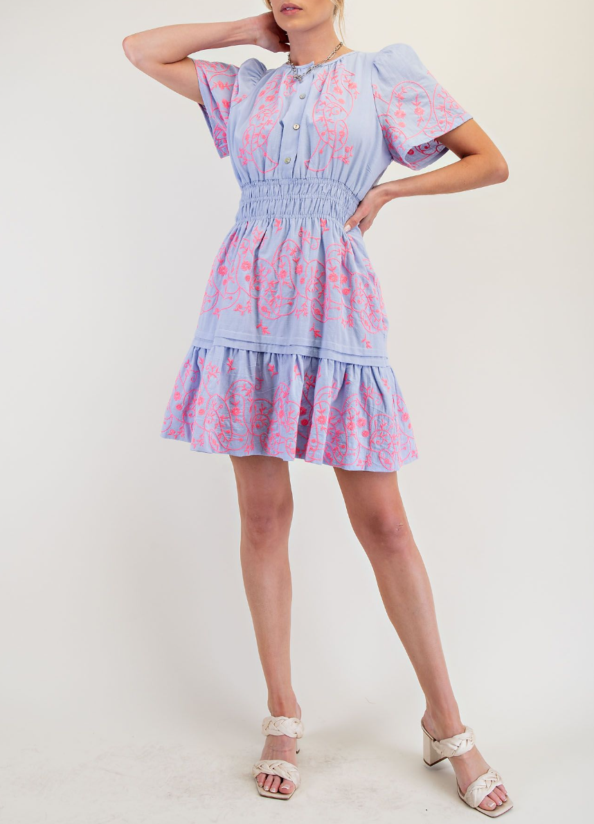 Embroidery Detailed Cotton Dress