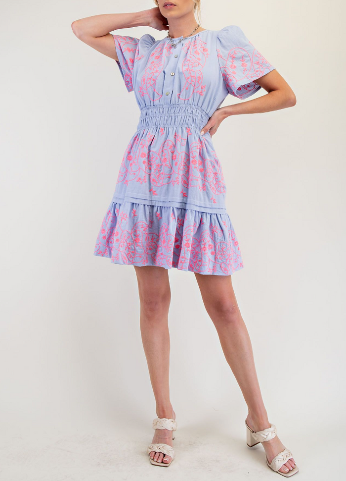 Embroidery Detailed Cotton Dress