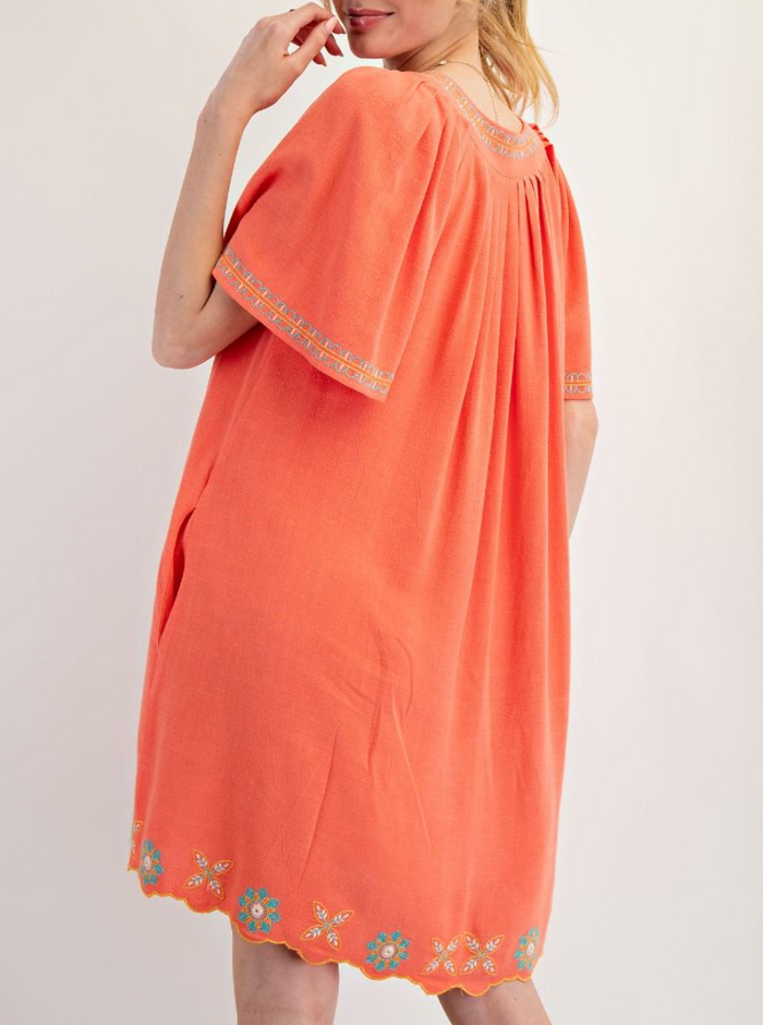 Embro Rayon Linen Woven Dress