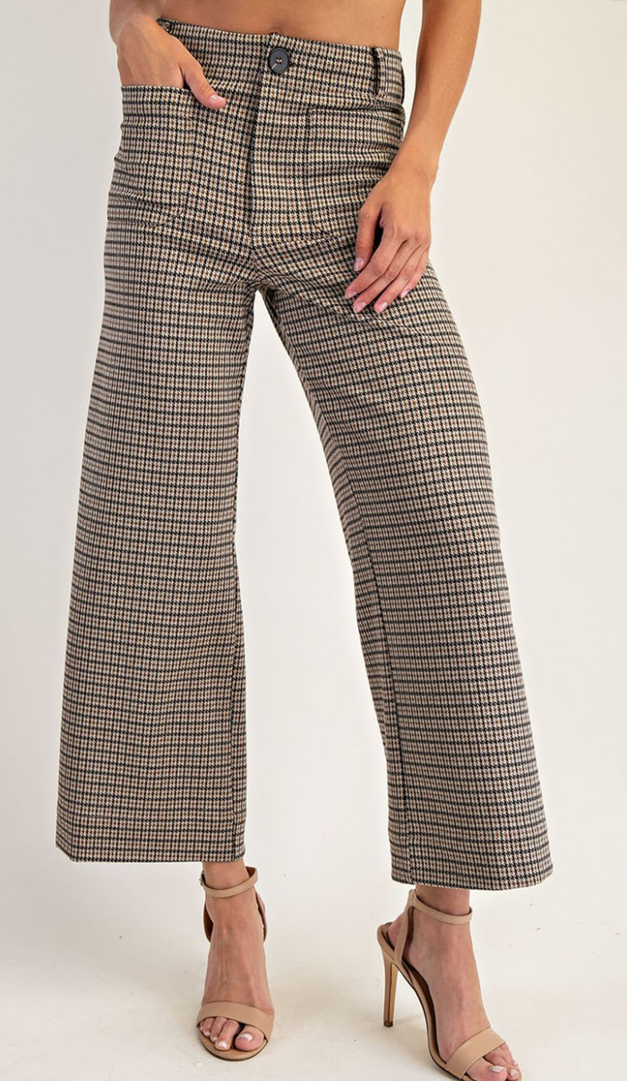 Houndstooth Pattern Pants, Set