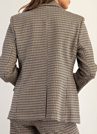 Classic Houndstooth pattern Blazer Jacket-Set