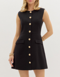 Solid Sleeveless Mini Dress