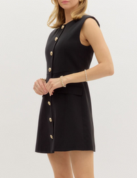 Solid Sleeveless Mini Dress