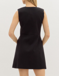 Solid Sleeveless Mini Dress