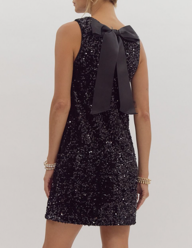 Solid Embellished Sleeveless Pullover Mini Dress