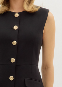 Solid Sleeveless Mini Dress