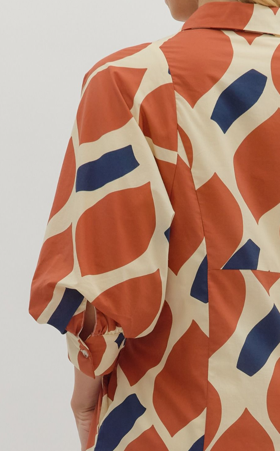 Printed 3/4 Sleeve Mini Dress Featuring Self-Tie Waist