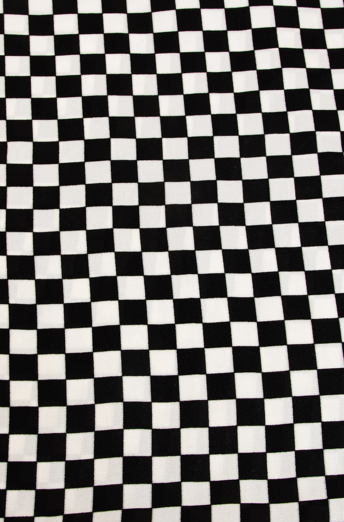 Checkered Print Square Scarf