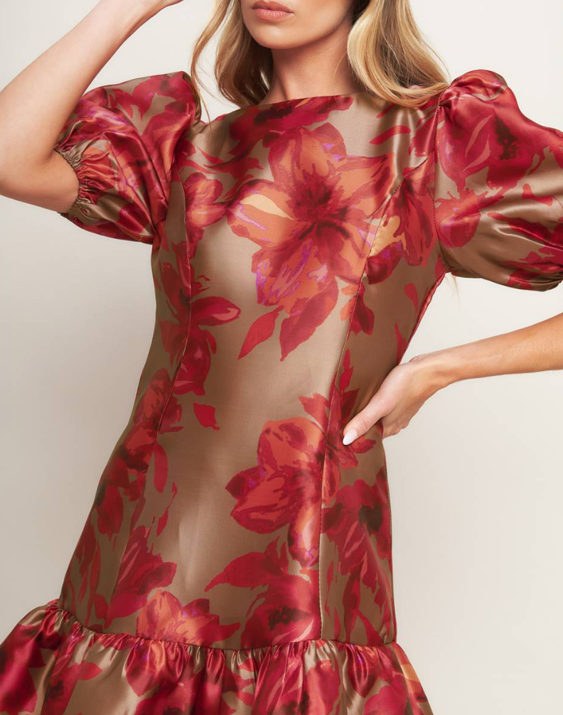 Floral Printed Woven Mini Dress