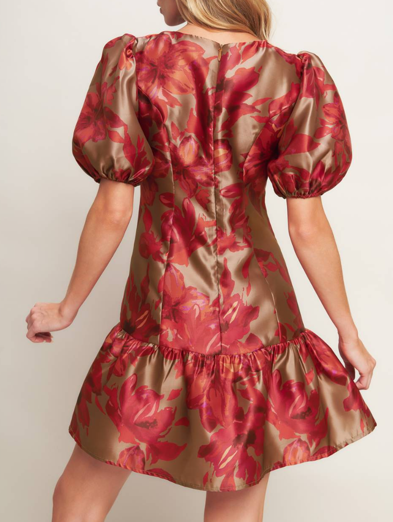 Floral Printed Woven Mini Dress