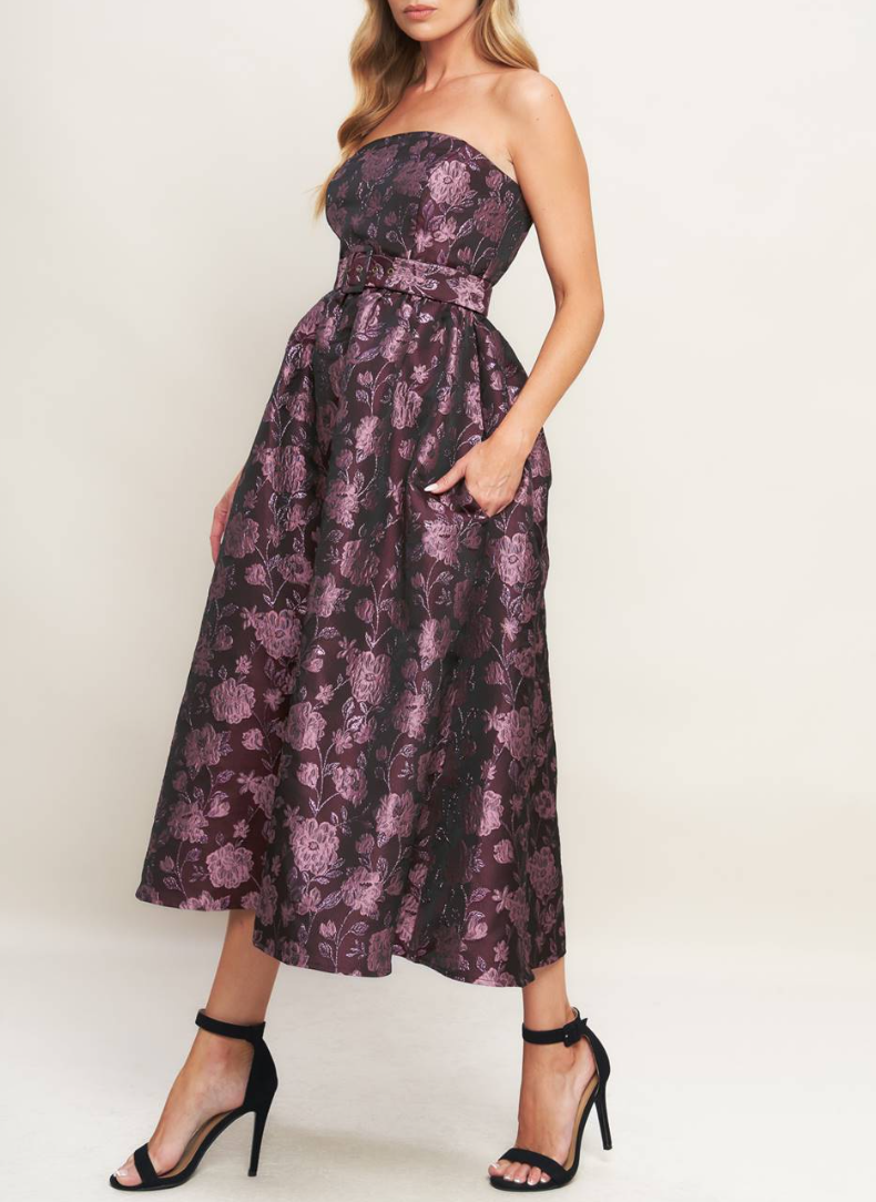 Jacquard Woven Midi Dress