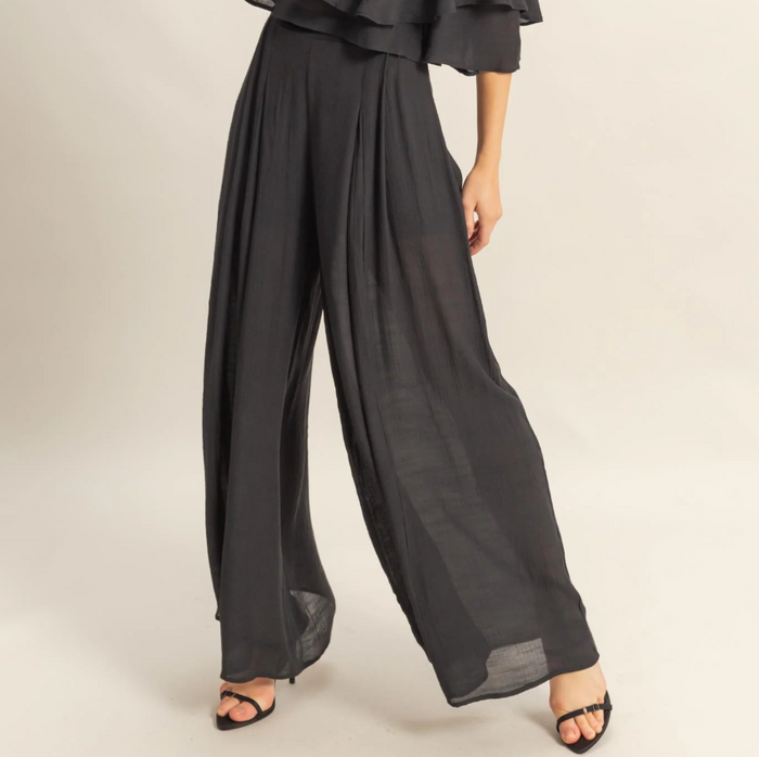 Off-the-Shoulder Blouse and Pants Set-Pants