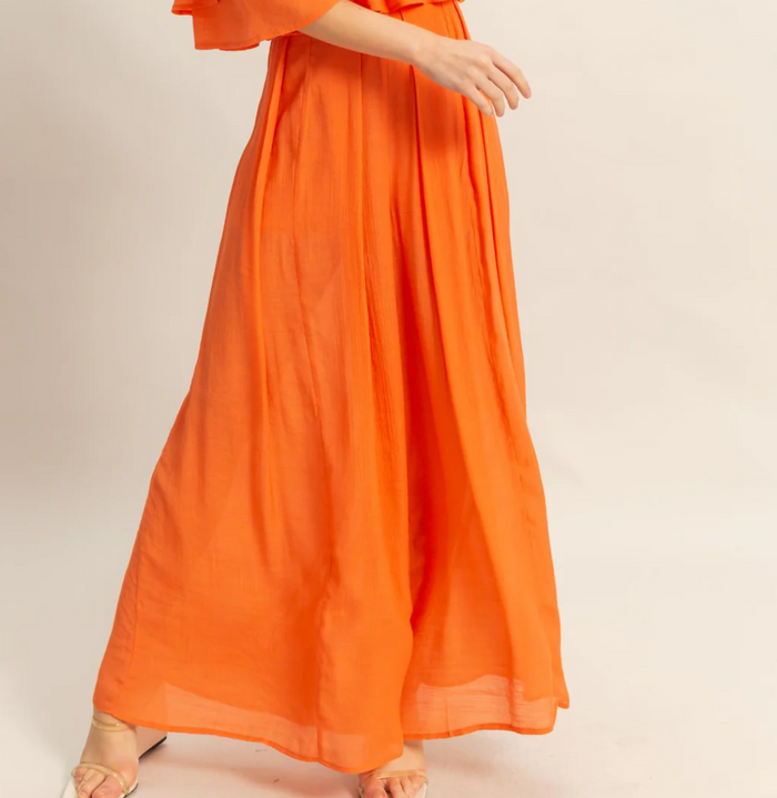 Off-the-Shoulder Blouse and Pants Set-Pants