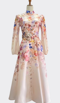 Petal Floral Midi Dress
