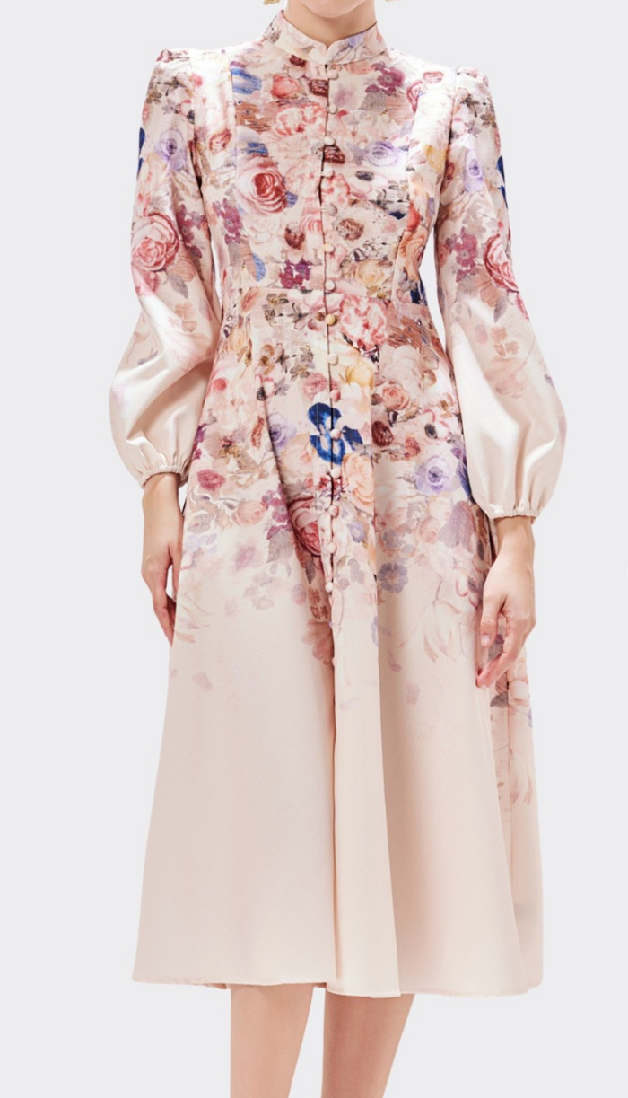 Petal Floral Midi Dress