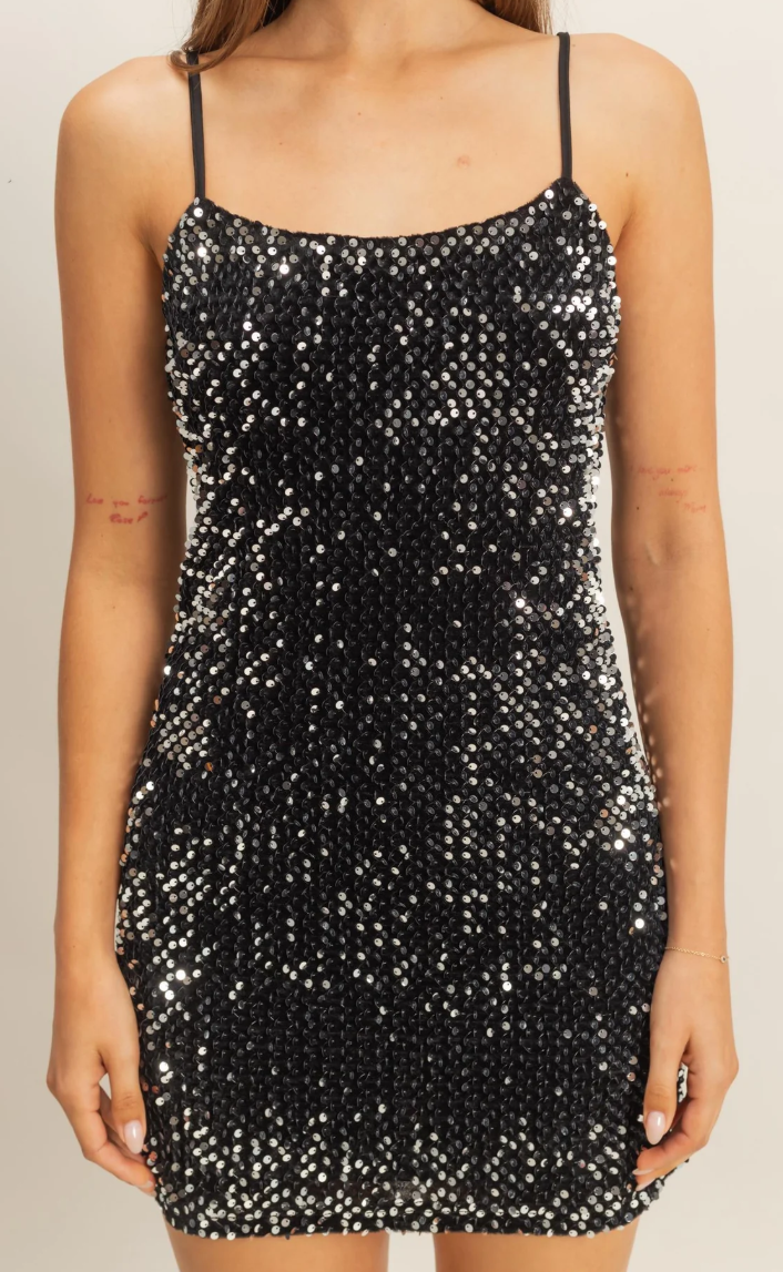 bodycon dress sparkle Gia Asymmetrical Sequin Bodycon Mini Dress Shop American Threads Women's Trendy Online Boutique Pink / S
