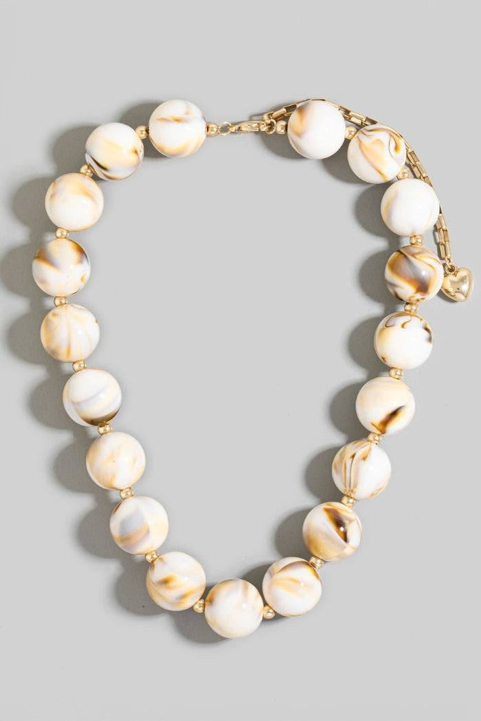 Large Resin Ball Beaded Necklace