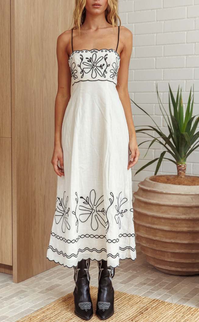 Western Vibe Floral Maxi Dress
