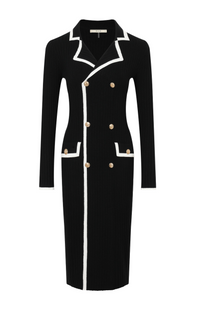 Knit Dress With Contrast