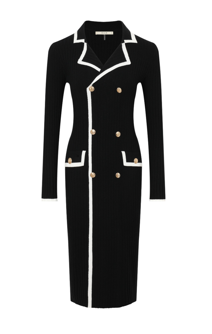 Knit Dress With Contrast
