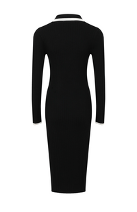Knit Dress With Contrast
