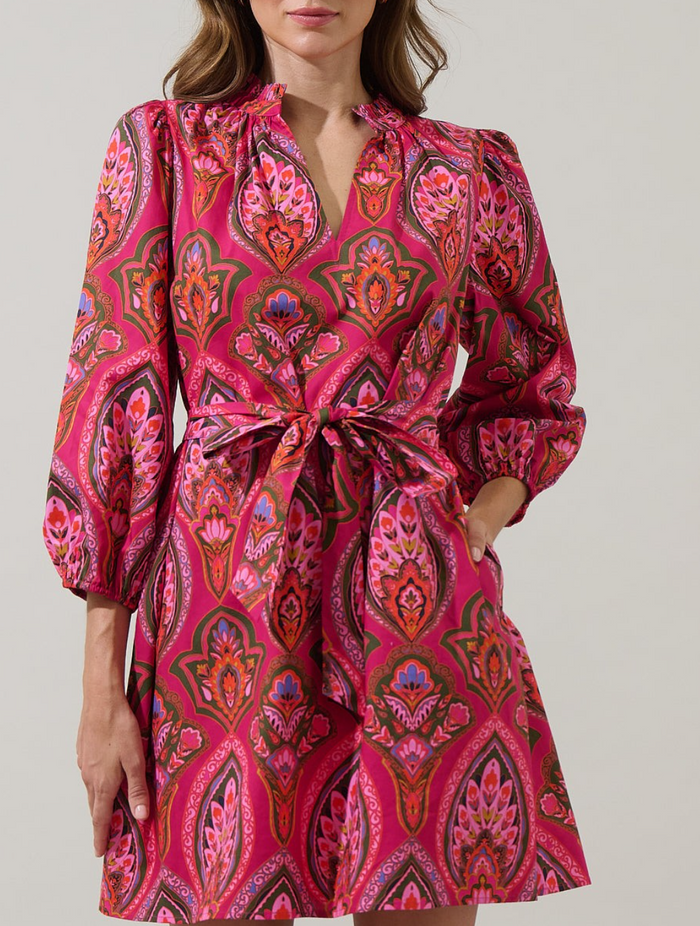 Paisley Eira Poplin Mini Dress