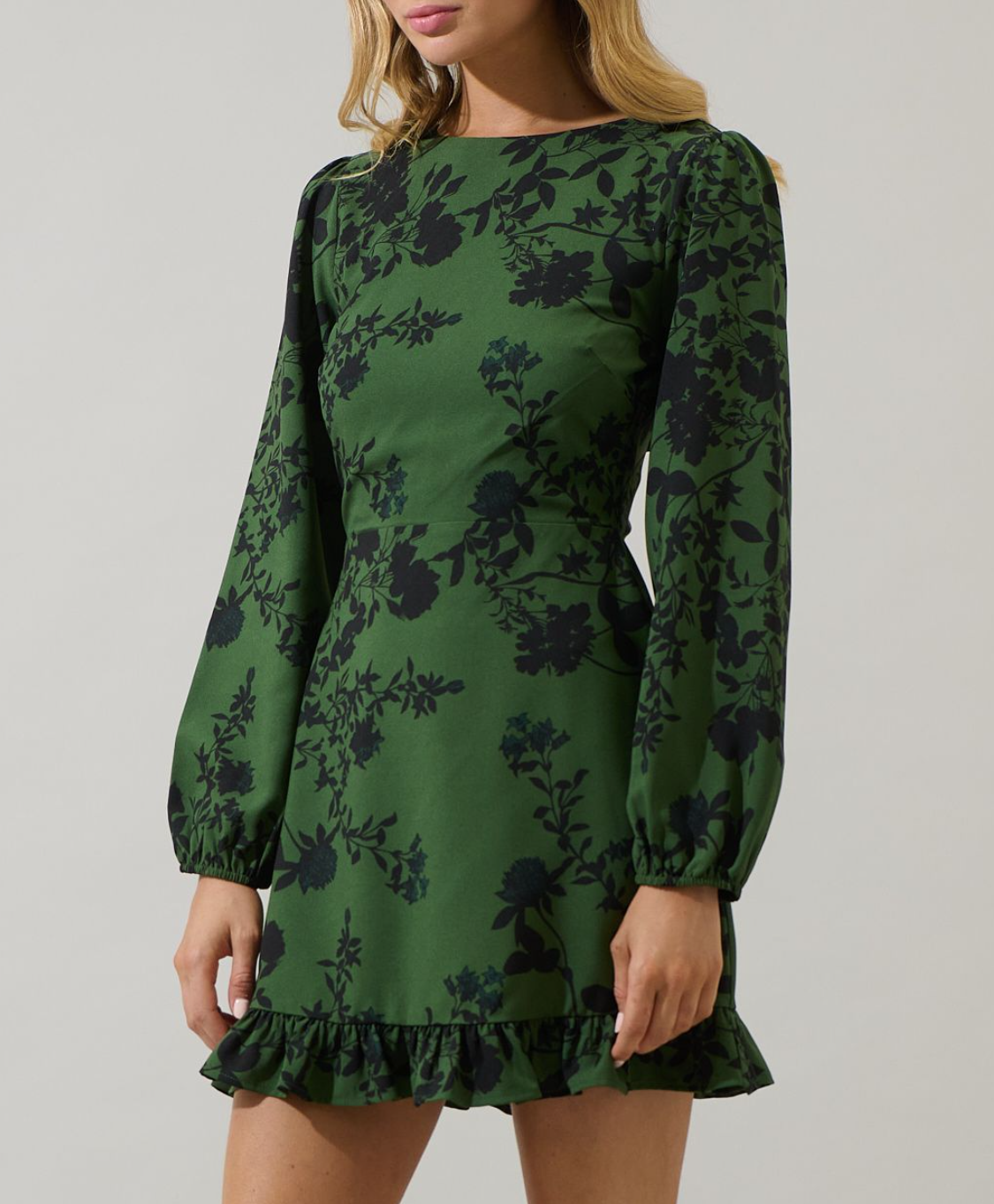 Floral Ruffle Flounce Mini Dress