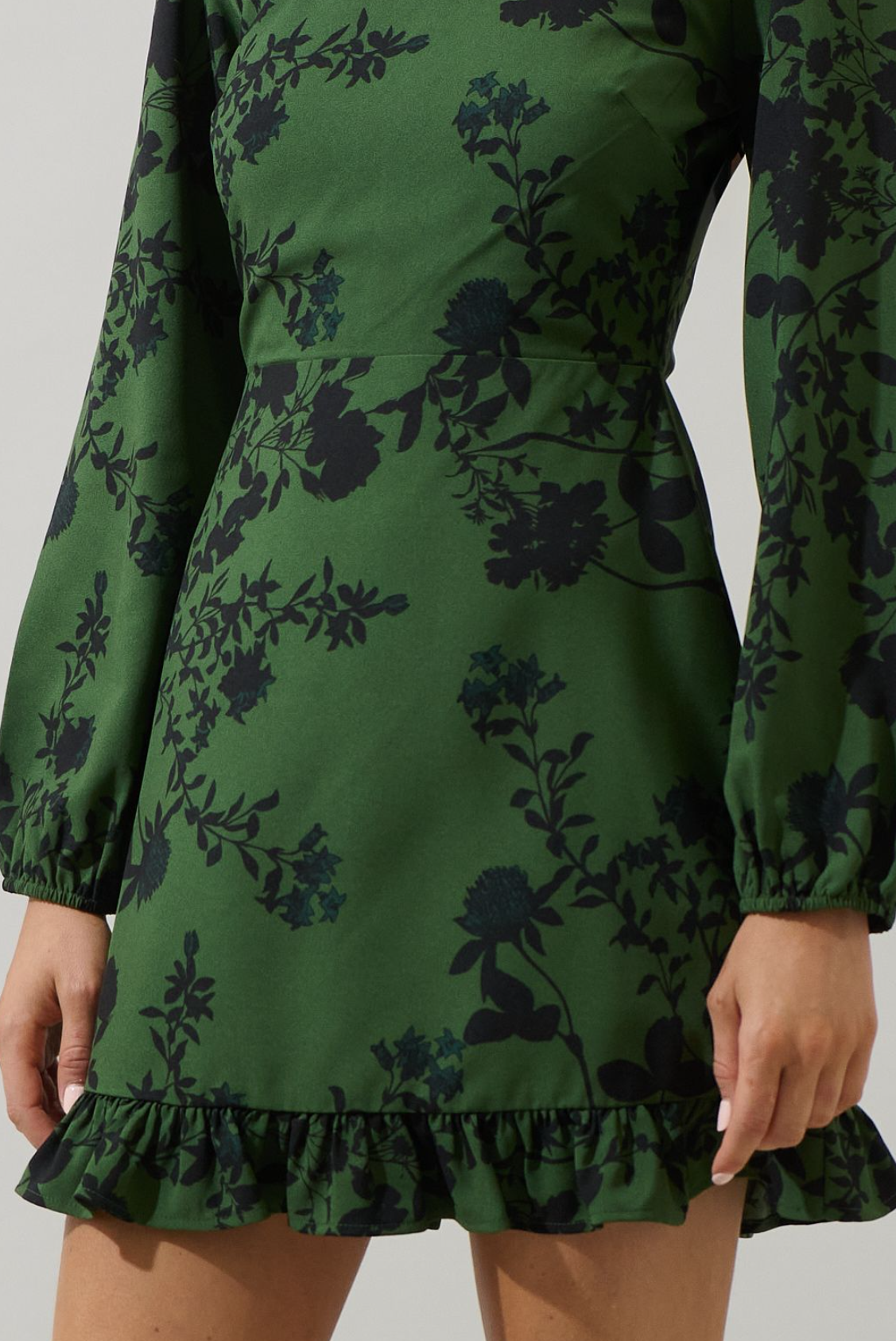 Floral Ruffle Flounce Mini Dress