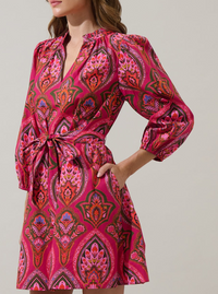 Paisley Eira Poplin Mini Dress