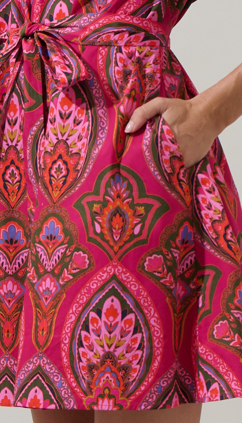 Paisley Eira Poplin Mini Dress