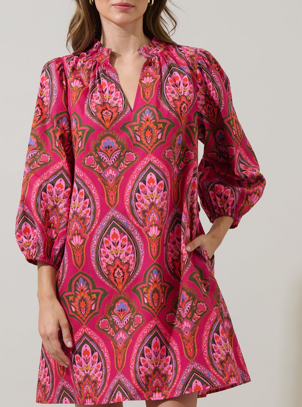 Paisley Eira Poplin Mini Dress