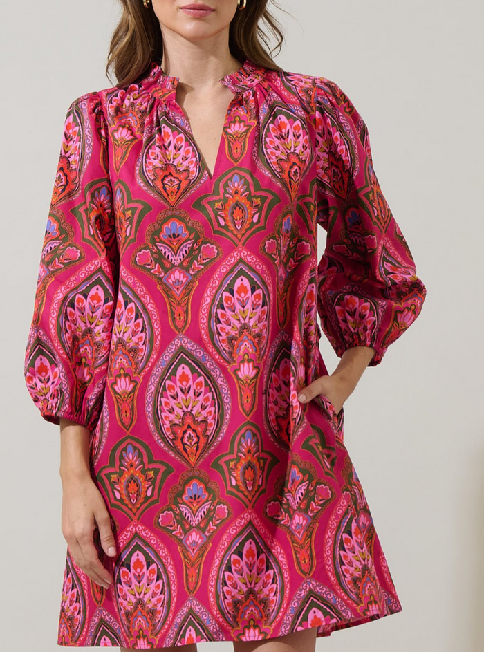 Paisley Eira Poplin Mini Dress